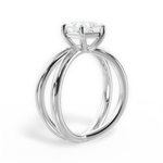 Ada Princess Cut Lab Grown Diamond Platinum Engagement Ring - View 2