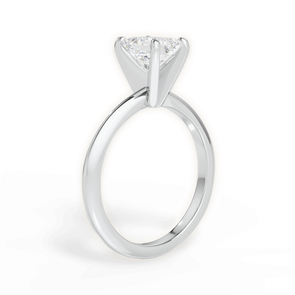 Alicia Emerald Cut Lab Grown Diamond 14Kt White Gold Engagement Ring - View 3