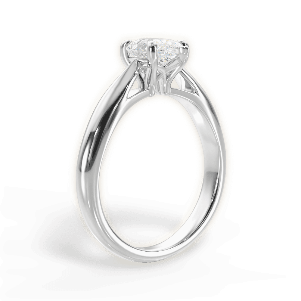 Amy Pear Cut Lab Grown Diamond 14Kt White Gold Engagement Ring - View 2