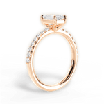 Elsie Emerald Cut Lab Grown Diamond 18Kt Rose Gold Engagement Ring - View 4