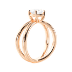 Ada Oval Cut Lab Grown Diamond 18Kt Rose Gold Engagement Ring - View 2
