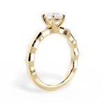 Aaliyah Pear Cut Lab Grown Diamond 18Kt Yellow Gold Engagement Ring - View 3