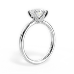 Angelica Round Cut Lab Grown Diamond Platinum Engagement Ring - View 4