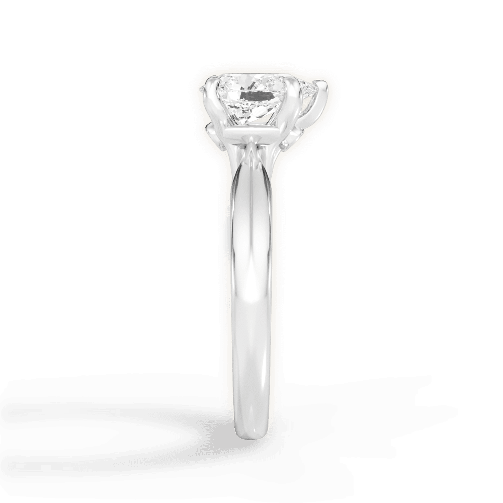Amanda Pear Cut Lab Grown Diamond 14Kt White Gold Engagement Ring - View 3