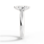 Amy Marquise Cut Lab Grown Diamond 18Kt White Gold Engagement Ring - View 2