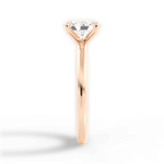 Allison Oval Cut Lab Grown Diamond 18Kt Rose Gold Engagement Ring - View 4