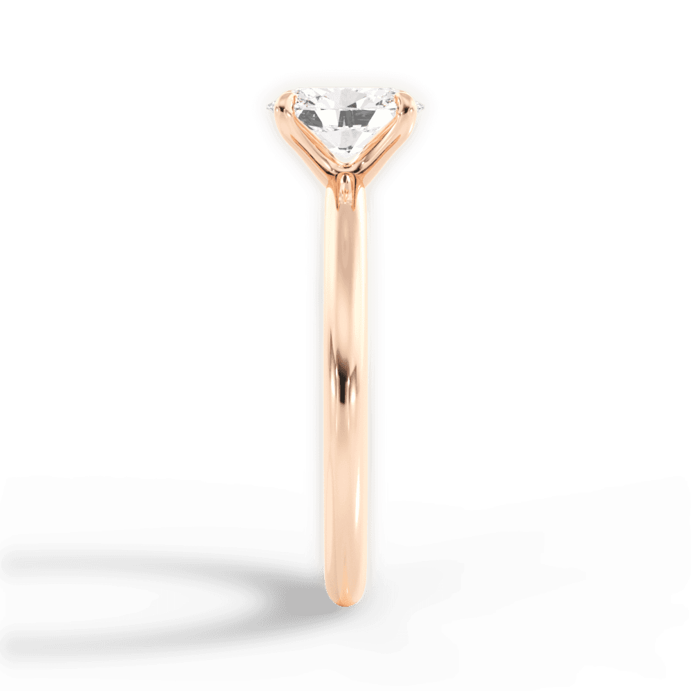 Allison Oval Cut Lab Grown Diamond 18Kt Rose Gold Engagement Ring - View 4