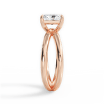 Ada Radiant Cut Lab Grown Diamond 18Kt Rose Gold Engagement Ring - View 4