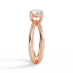 Ada Round Cut Lab Grown Diamond 18Kt Rose Gold Engagement Ring - View 3