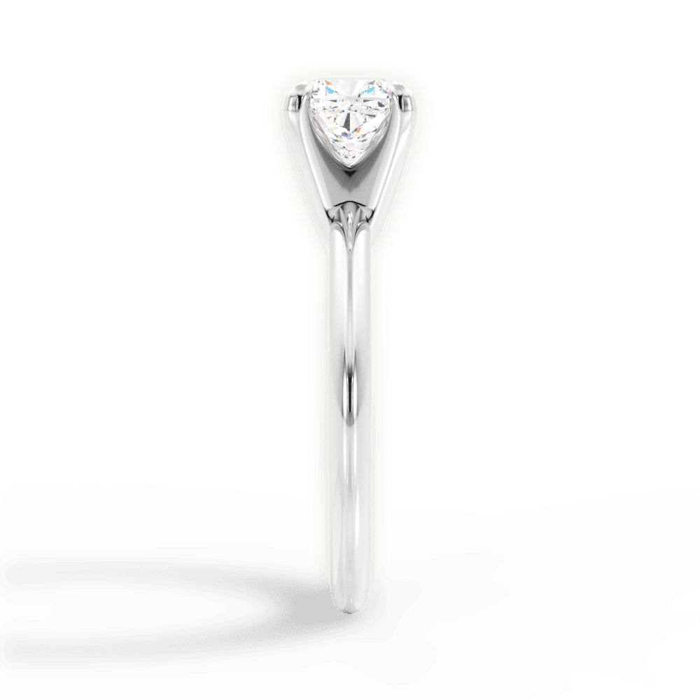 Alicia Cushion Cut Lab Grown Diamond Platinum Engagement Ring - View 3