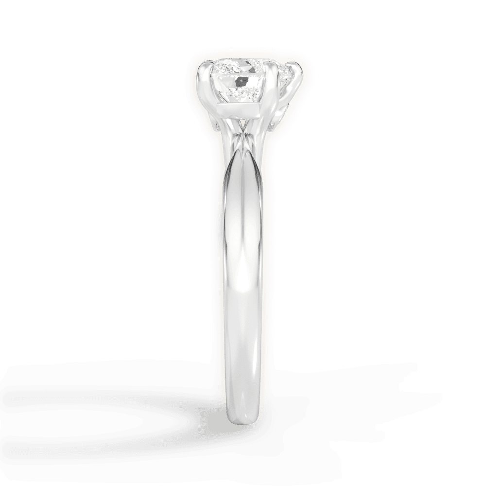 Amanda Heart Cut Lab Grown Diamond Platinum Engagement Ring - View 3