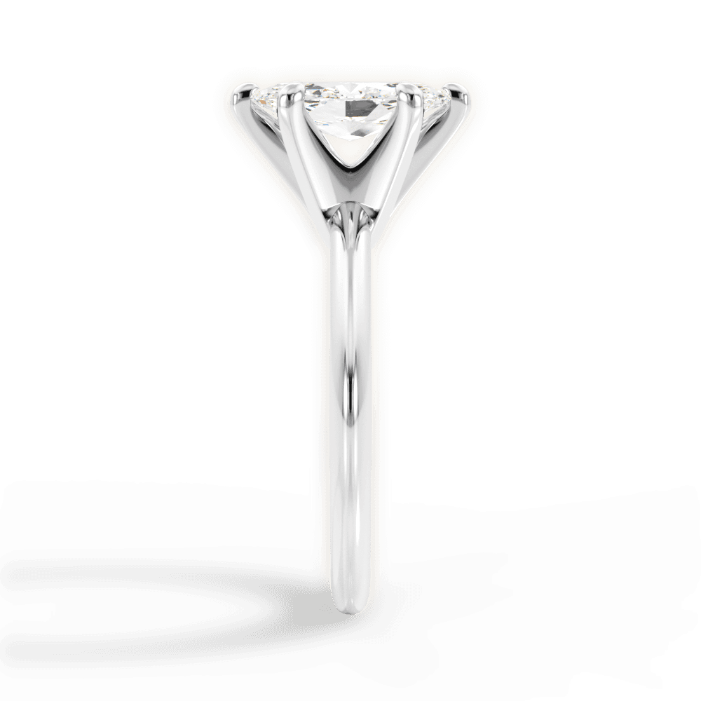 Alicia Marquise Cut Lab Grown Diamond Platinum Engagement Ring - View 2