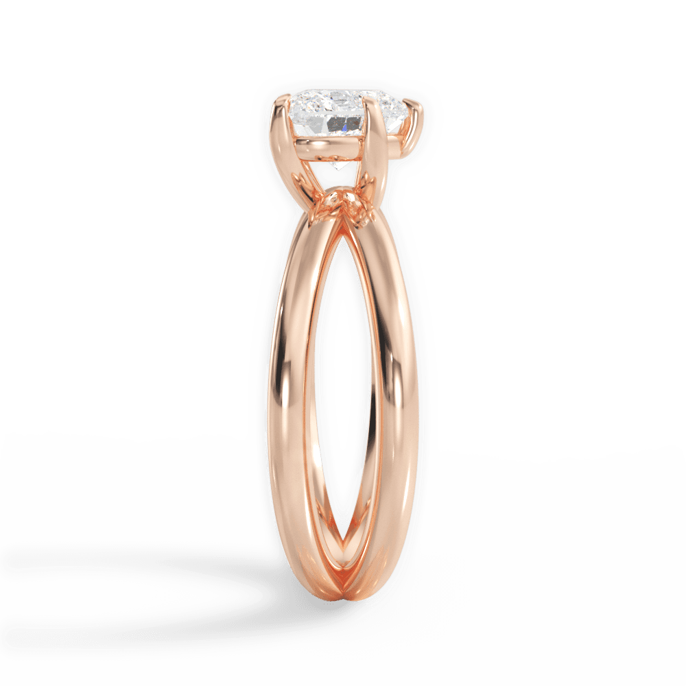 Ada Heart Cut Lab Grown Diamond 18Kt Rose Gold Engagement Ring - View 2
