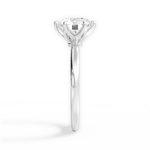 Angelica Round Cut Lab Grown Diamond 18Kt White Gold Engagement Ring - View 2