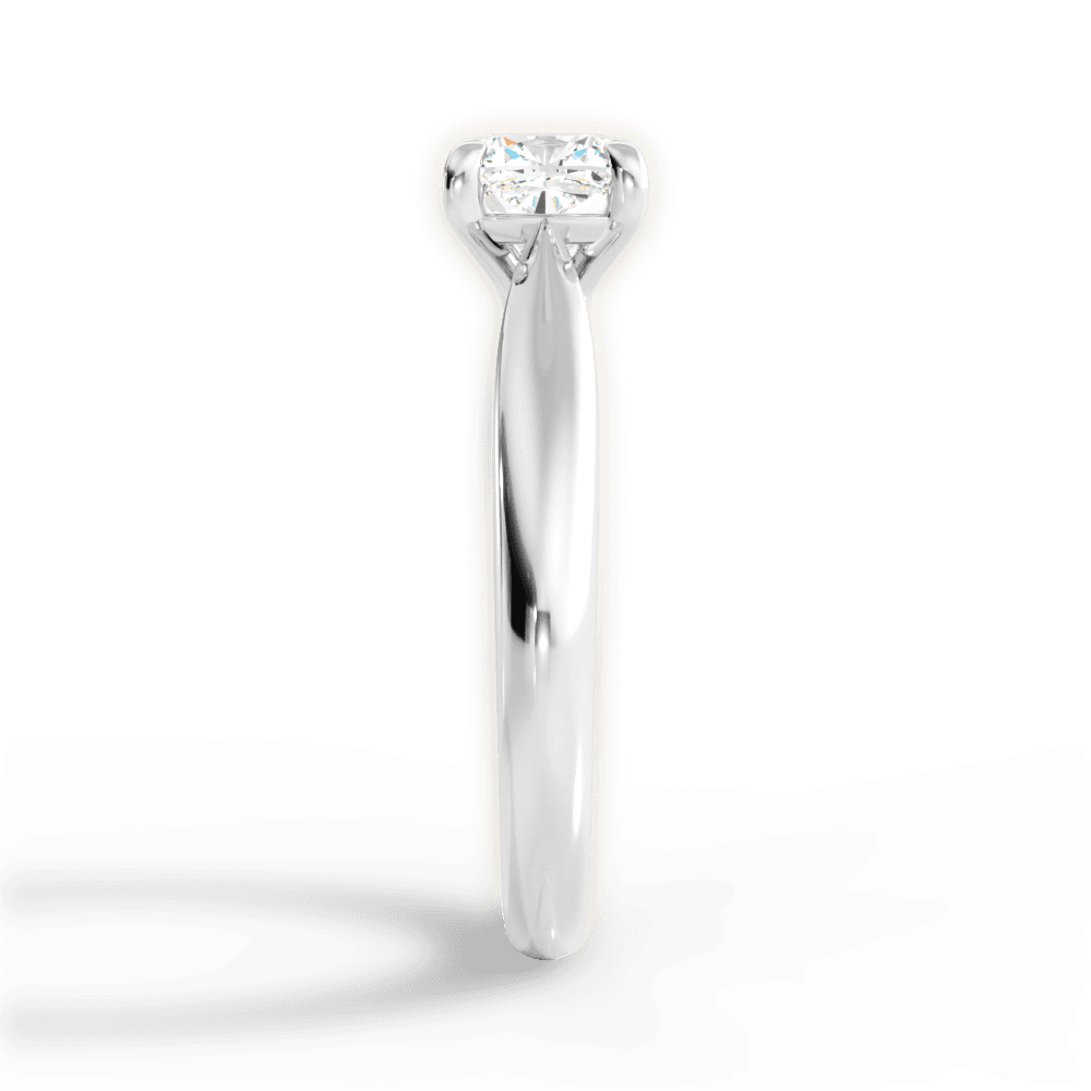 Amy Cushion Cut Lab Grown Diamond 14Kt White Gold Engagement Ring - View 4