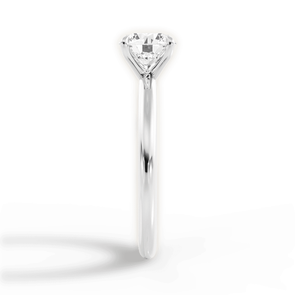 Allison Round Cut Lab Grown Diamond Platinum Engagement Ring - View 2