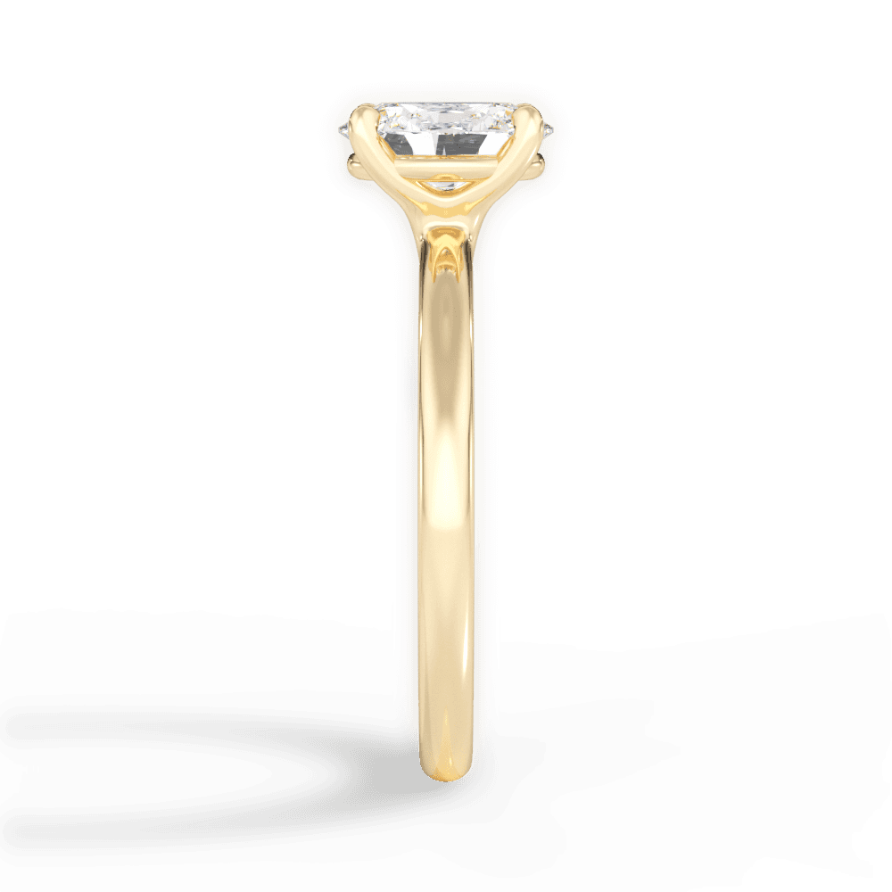 Angela Oval Cut Lab Grown Diamond 18Kt Yellow Gold Engagement Ring - View 4