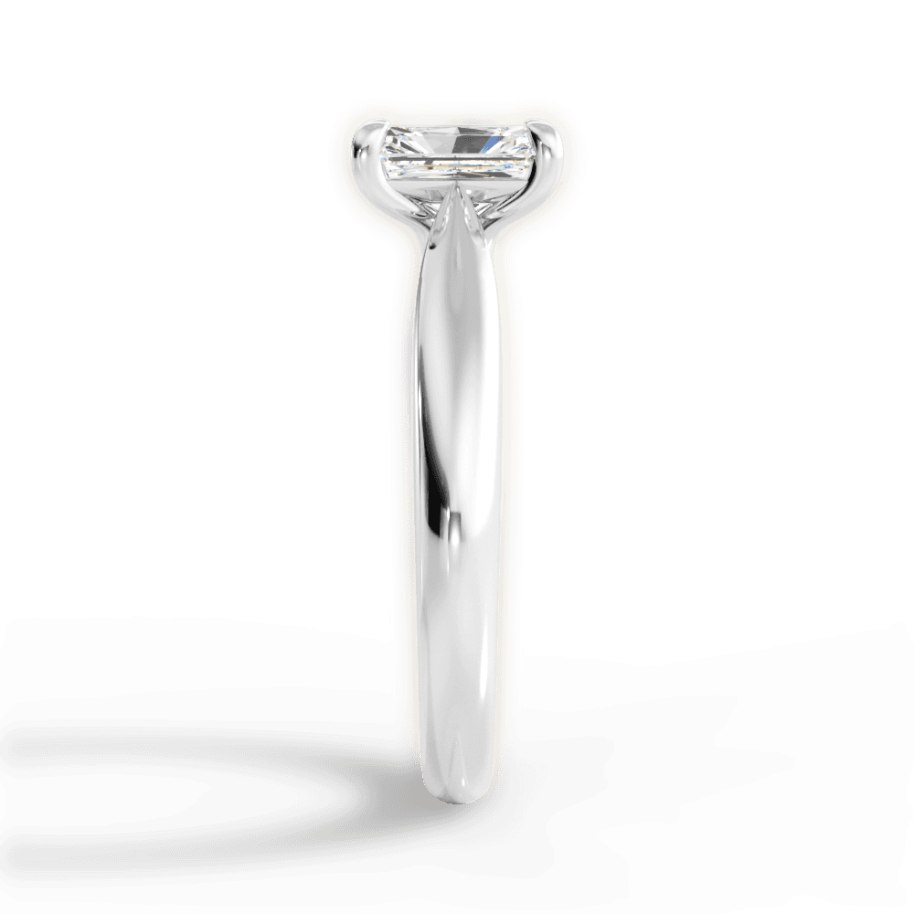 Amy Radiant Cut Lab Grown Diamond 14Kt White Gold Engagement Ring - View 4