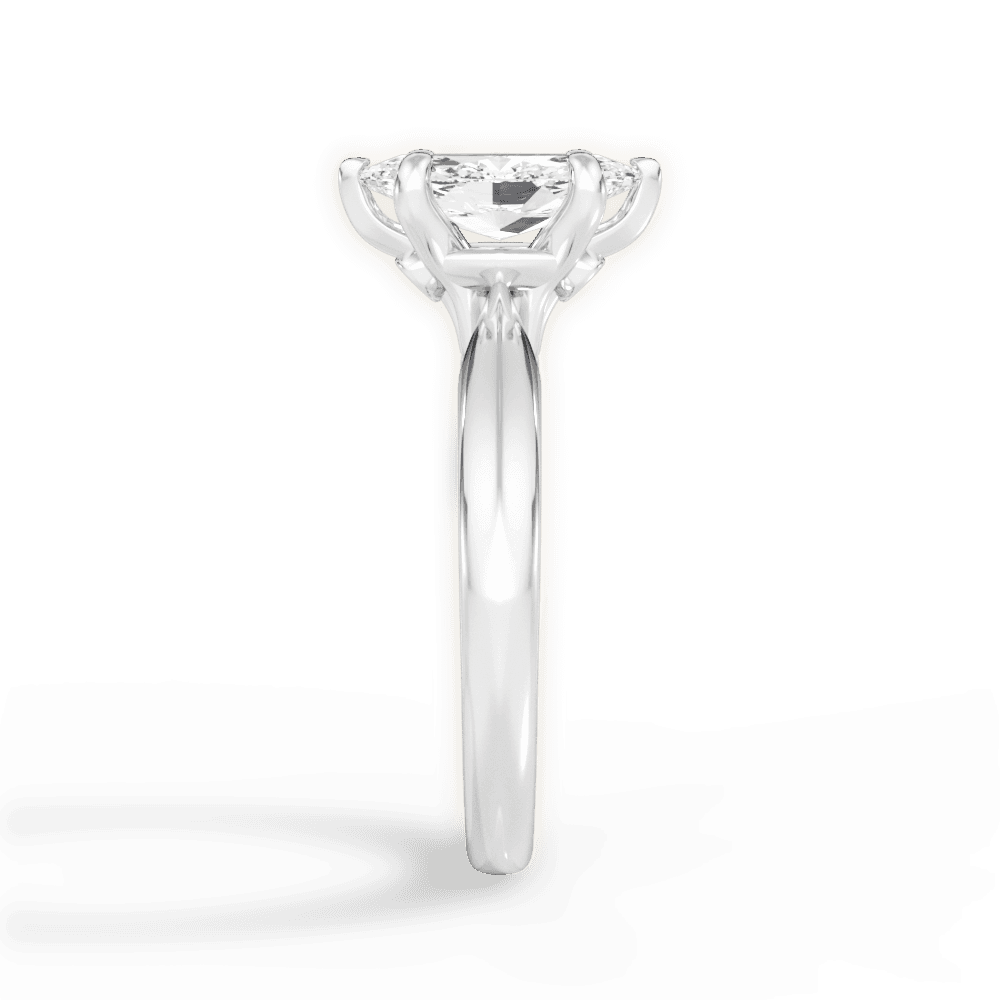 Amanda Marquise Cut Lab Grown Diamond Platinum Engagement Ring - View 3