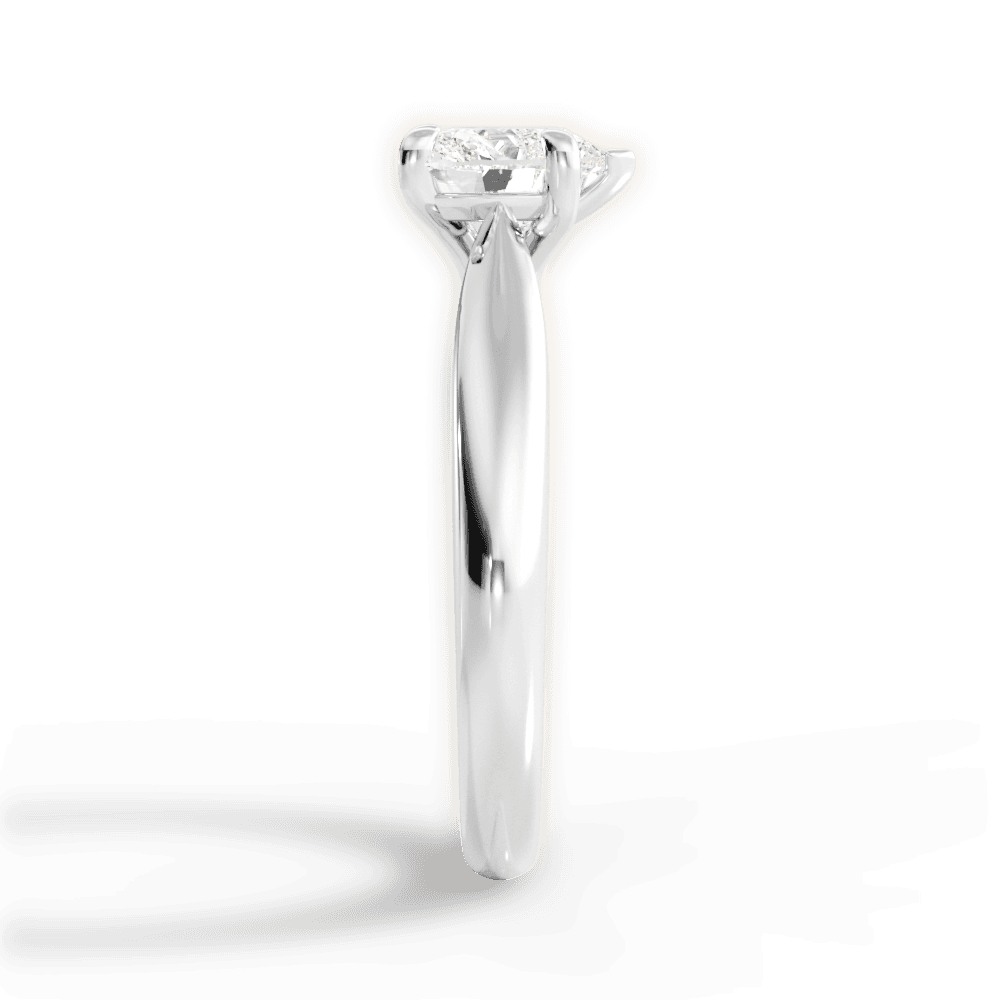 Amy Heart Cut Lab Grown Diamond 14Kt White Gold Engagement Ring - View 4