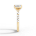 Elsie Emerald Cut Lab Grown Diamond 18Kt Yellow Gold Engagement Ring - View 2