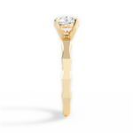 Aaliyah Round Cut Lab Grown Diamond 18Kt Yellow Gold Engagement Ring - View 2