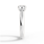 Amy Round Cut Lab Grown Diamond 14Kt White Gold Engagement Ring - View 2