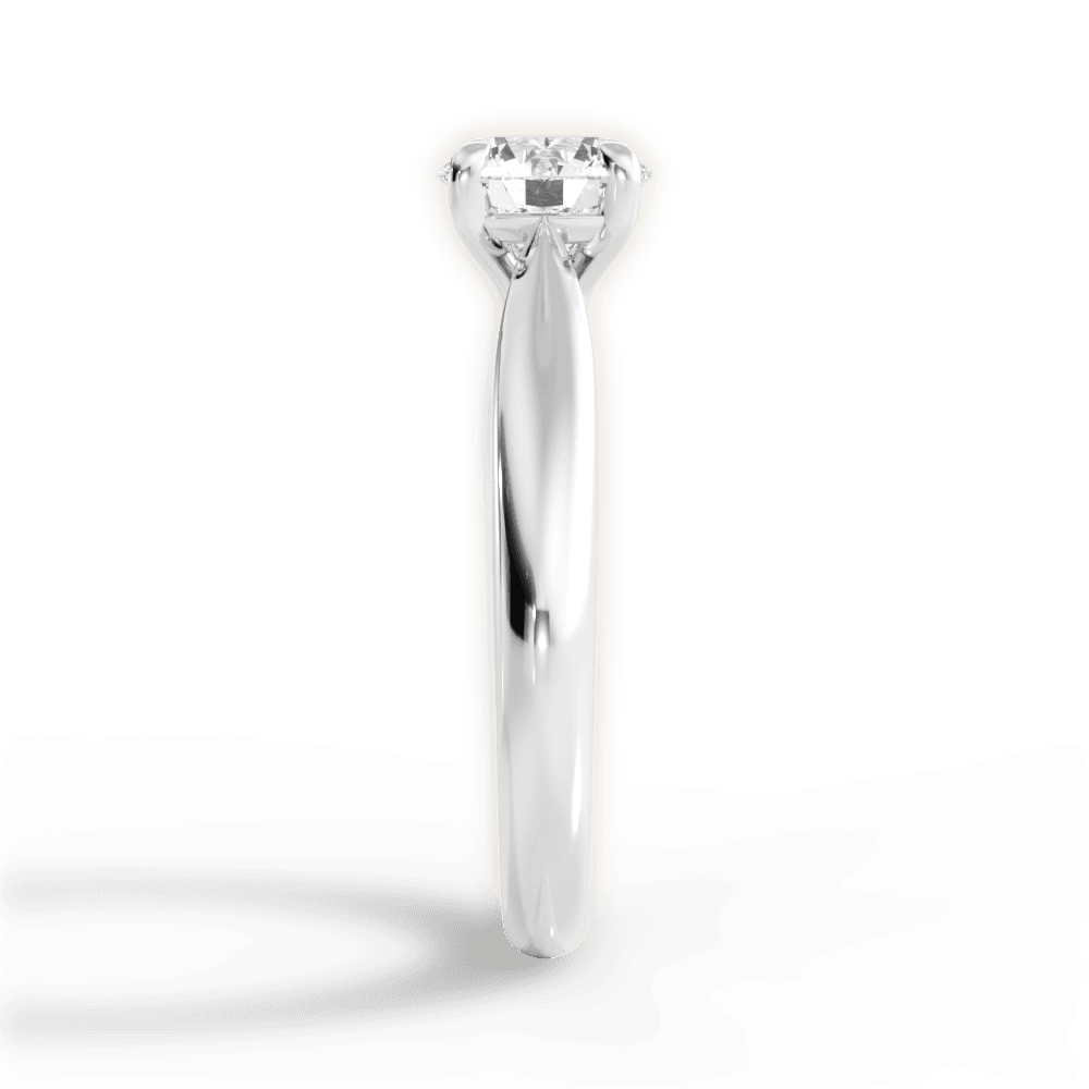 Amy Round Cut Lab Grown Diamond 14Kt White Gold Engagement Ring - View 2
