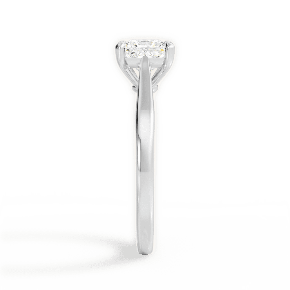 Angie Princess Cut Lab Grown Diamond 14Kt White Gold Engagement Ring - View 4