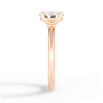 Angela Oval Cut Lab Grown Diamond 18Kt Rose Gold Engagement Ring - View 4