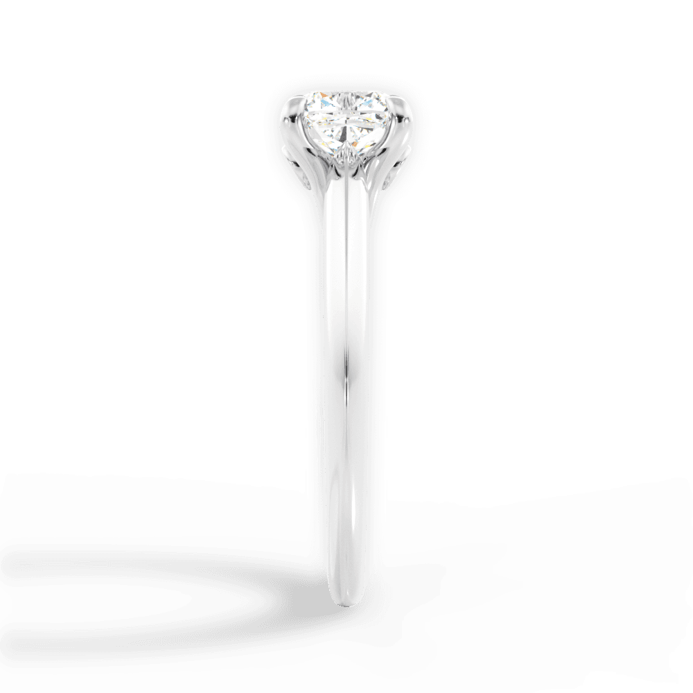 Amanda Cushion Cut Lab Grown Diamond 14Kt White Gold Engagement Ring - View 4