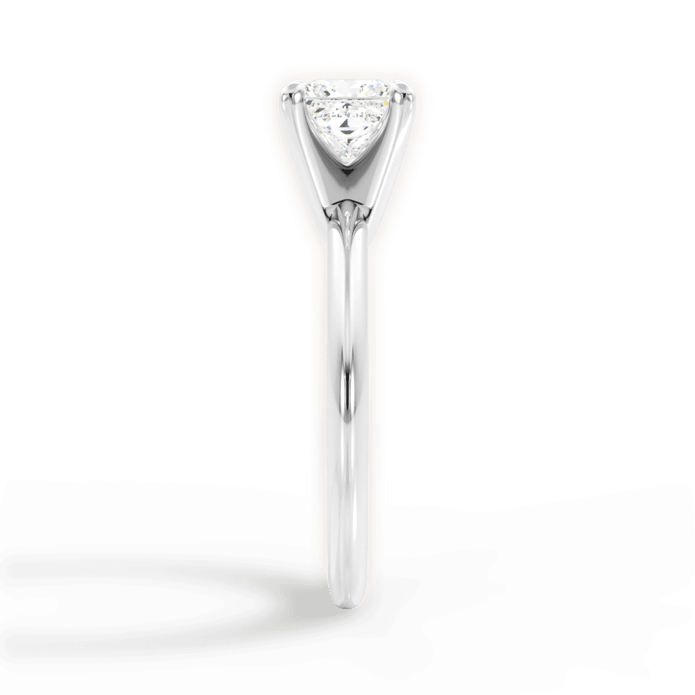 Alicia Princess Cut Lab Grown Diamond Platinum Engagement Ring - View 4