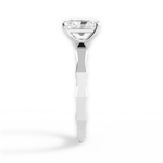 Aaliyah Radiant Cut Lab Grown Diamond Platinum Engagement Ring - View 3