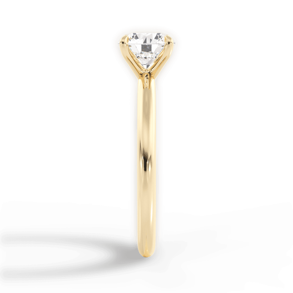 Allison Round Cut Lab Grown Diamond 18Kt Yellow Gold Engagement Ring - View 3