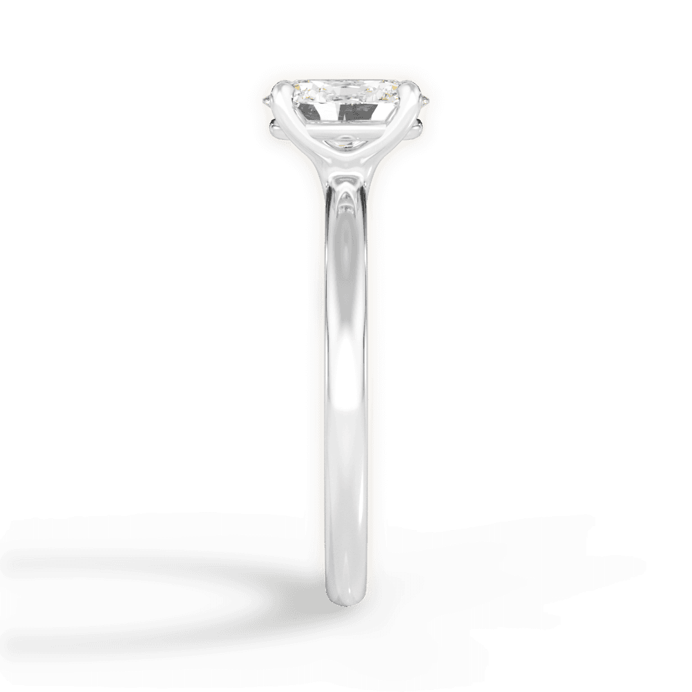 Angela Oval Cut Lab Grown Diamond Platinum Engagement Ring - View 2