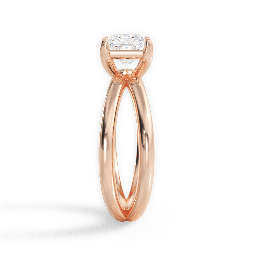 Ada Princess Cut Lab Grown Diamond 18Kt Rose Gold Engagement Ring - View 3