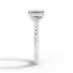 Elsie Emerald Cut Lab Grown Diamond Platinum Engagement Ring - View 2