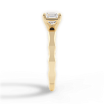 Aaliyah Asscher Cut Lab Grown Diamond 18Kt Yellow Gold Engagement Ring - View 3