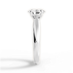 Amy Oval Cut Lab Grown Diamond 14Kt White Gold Engagement Ring - View 3