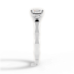 Aaliyah Asscher Cut Lab Grown Diamond 18Kt White Gold Engagement Ring - View 4
