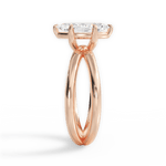 Ada Marquise Cut Lab Grown Diamond 18Kt Rose Gold Engagement Ring - View 4