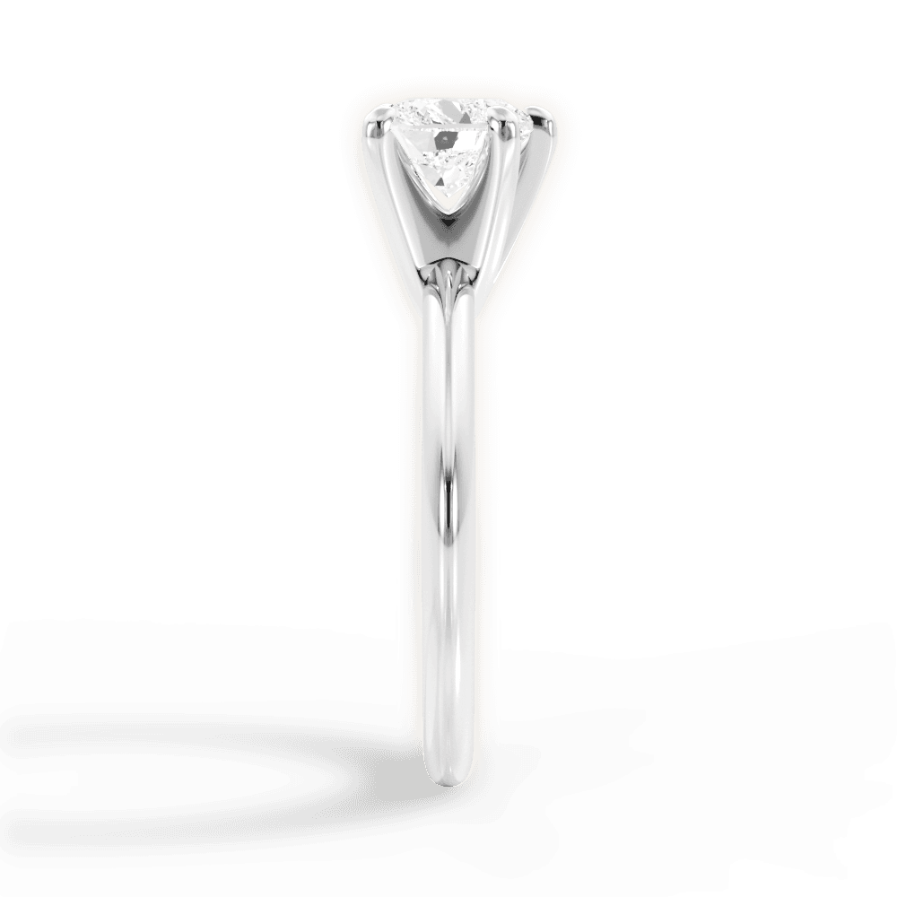 Alicia Heart Cut Lab Grown Diamond 14Kt White Gold Engagement Ring - View 3