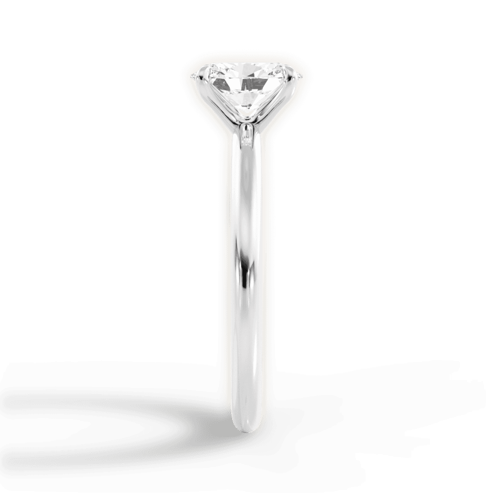 Allison Oval Cut Lab Grown Diamond 14Kt White Gold Engagement Ring - View 2