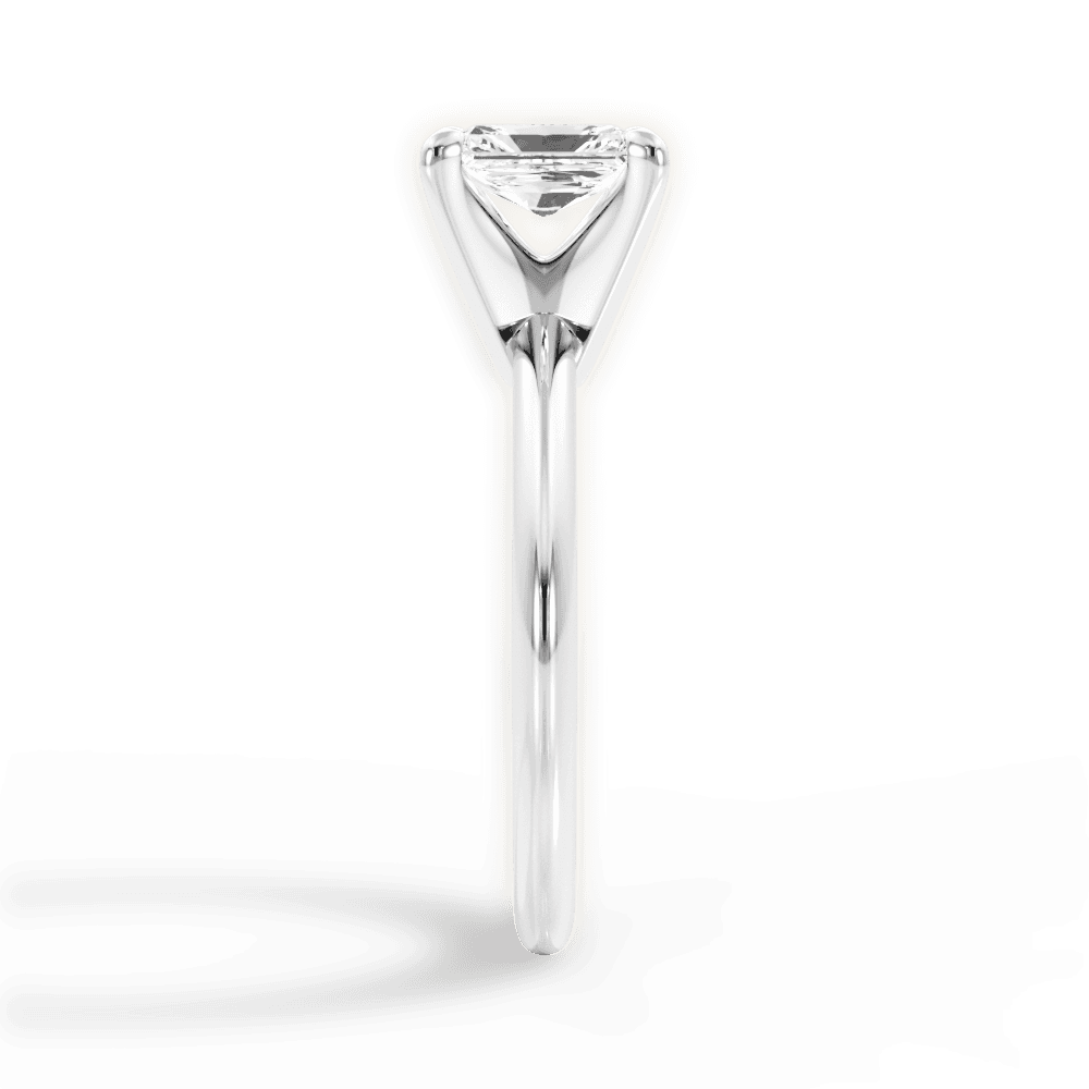 Alicia Radiant Cut Lab Grown Diamond 18Kt White Gold Engagement Ring - View 4