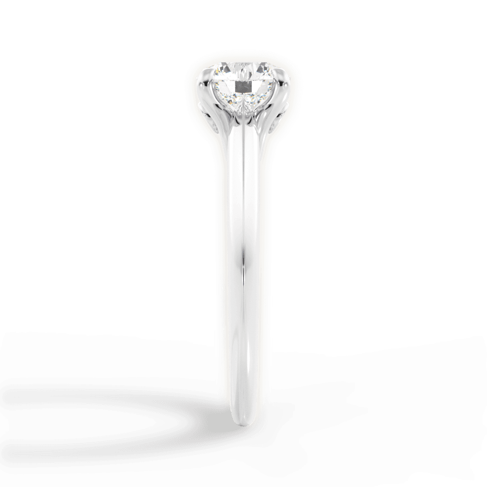 Amanda Round Cut Lab Grown Diamond Platinum Engagement Ring - View 3