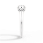 Amanda Round Cut Lab Grown Diamond 14Kt White Gold Engagement Ring - View 3