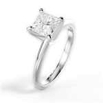 Alicia Princess Cut Lab Grown Diamond Platinum Engagement Ring - View 2