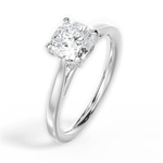 Angie Cushion Cut Lab Grown Diamond 18Kt White Gold Engagement Ring - View 4