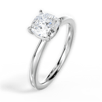 Angela Cushion Cut Lab Grown Diamond 14Kt White Gold Engagement Ring - View 4