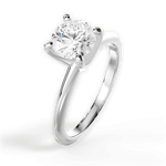 Alicia Round Cut Lab Grown Diamond 18Kt White Gold Engagement Ring - View 2